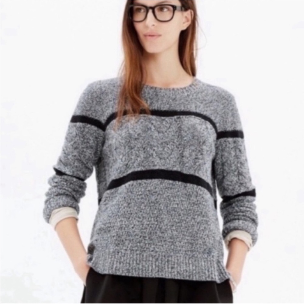 MADEWELL Patrernstorm Pullover Cableknit Sweater